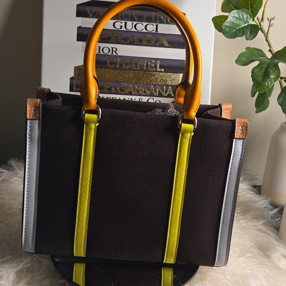 Tory Burch NWOTs Canvas Colorblock Tote